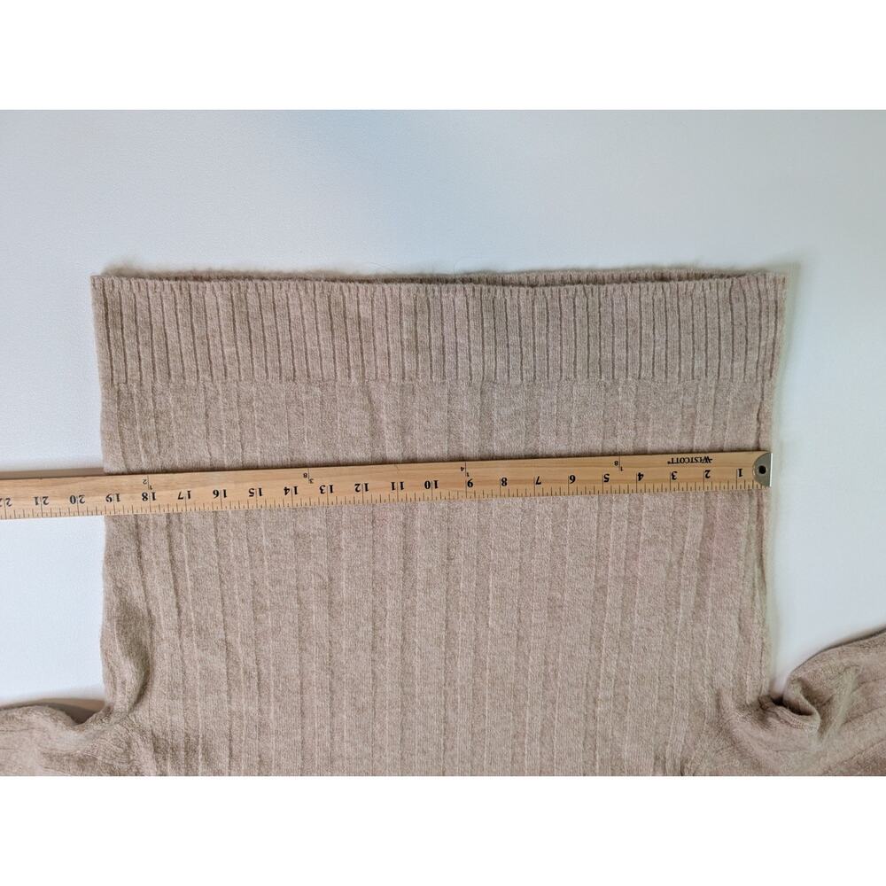 J Crew Size Medium Ribbed mockneck sweater in Supersoft yarn Womens Camel - Picture 6 of 12